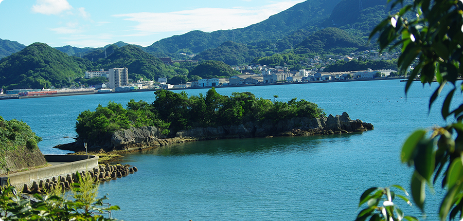 ブーメラン島で記念写真